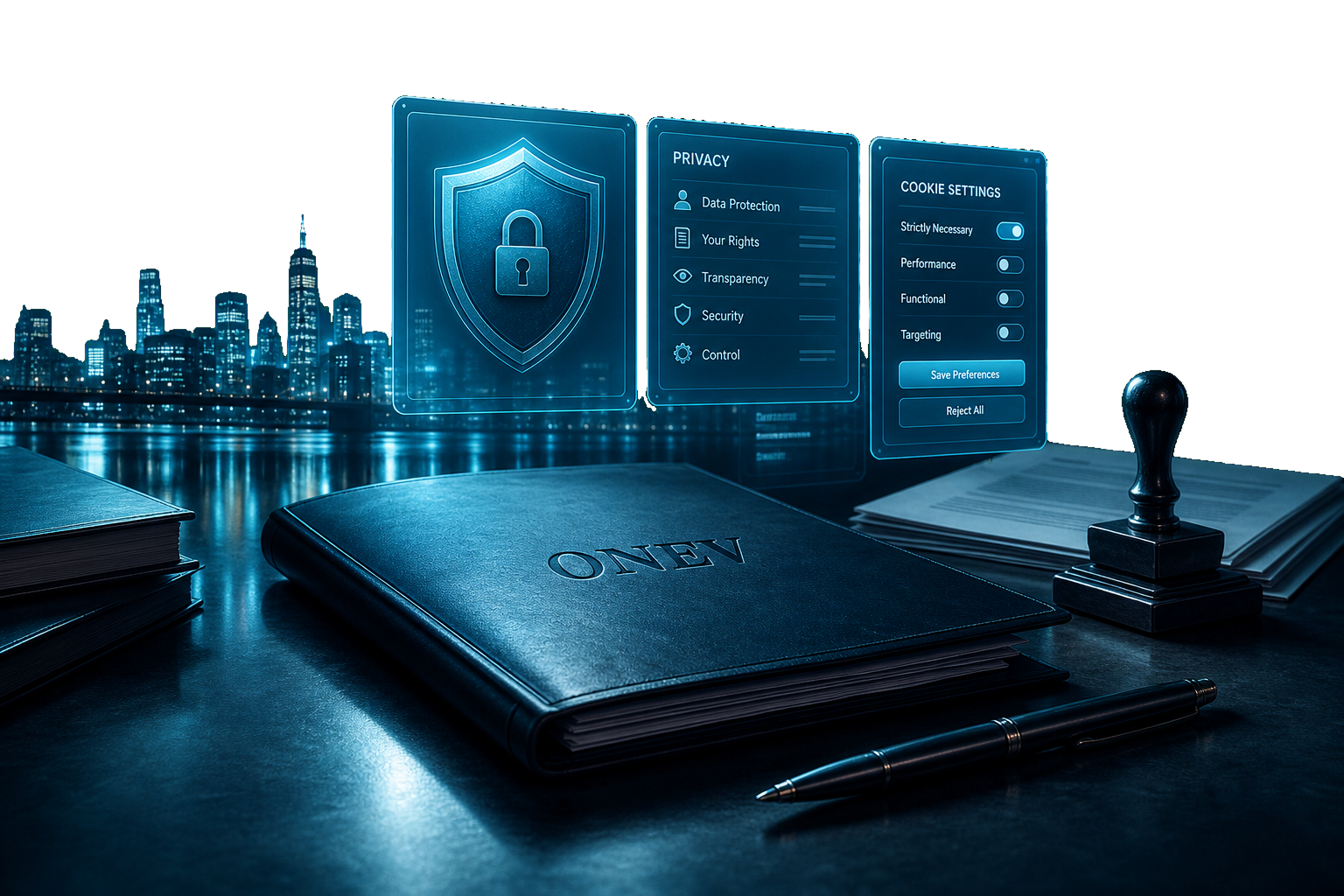 ONEV Datenschutzerklärung mit Datenschutz-Hinweisen, Cookie-Einstellungen und Dokumenten